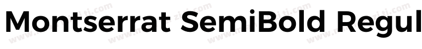 Montserrat SemiBold Regular字体转换